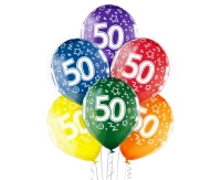 Balloons Belbal 12", D11, 50th birthday, 6pcs